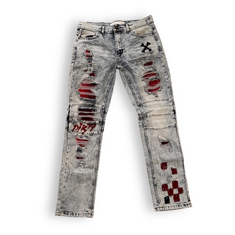 Dirty Red Jeans
